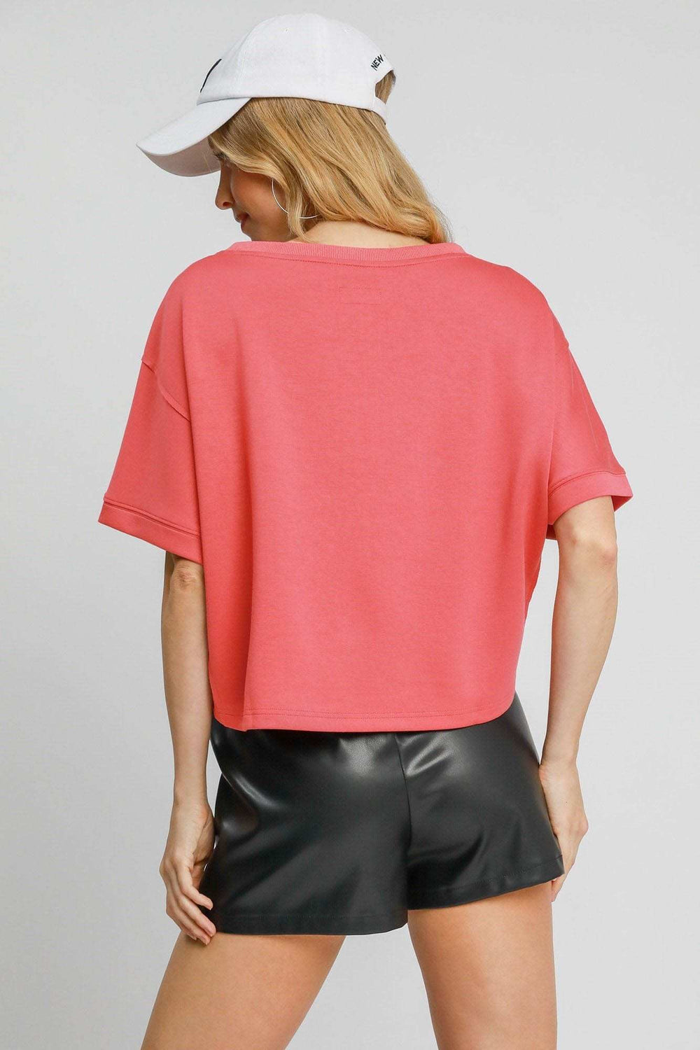 Umgee Full Size Lightweight Cropped Sweatshirt Plus Size - Trendsi - Flyclothing LLC