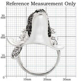 0W003 - Rhodium + Ruthenium Brass Ring with AAA Grade CZ in Multi Color - Alamode - Flyclothing LLC