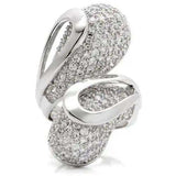 0W118 - Rhodium Brass Ring with AAA Grade CZ in Clear - Alamode - Flyclothing LLC