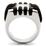 0W123 - Rhodium Brass Ring with No Stone - Alamode - Flyclothing LLC