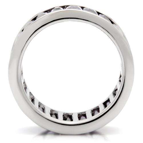 0W128 - Rhodium Brass Ring with AAA Grade CZ in Amethyst - Alamode - Flyclothing LLC