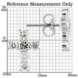 0W155 - Rhodium 925 Sterling Silver Earrings with AAA Grade CZ in Clear - Alamode - Flyclothing LLC