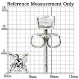 0W158 - Rhodium 925 Sterling Silver Earrings with AAA Grade CZ in Clear - Alamode - Flyclothing LLC