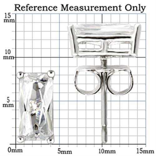 0W162 - Rhodium 925 Sterling Silver Earrings with AAA Grade CZ in Clear - Alamode - Flyclothing LLC