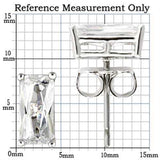 0W162 - Rhodium 925 Sterling Silver Earrings with AAA Grade CZ in Clear - Alamode - Flyclothing LLC