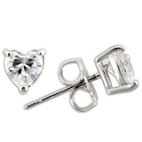 0W165 - Rhodium 925 Sterling Silver Earrings with AAA Grade CZ in Clear - Alamode - Flyclothing LLC