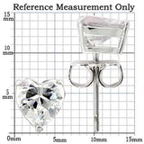 0W166 - Rhodium 925 Sterling Silver Earrings with AAA Grade CZ in Clear - Alamode - Flyclothing LLC