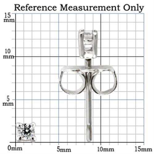 0W168 - Rhodium 925 Sterling Silver Earrings with AAA Grade CZ in Clear - Alamode - Flyclothing LLC