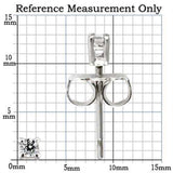 0W168 - Rhodium 925 Sterling Silver Earrings with AAA Grade CZ in Clear - Alamode - Flyclothing LLC