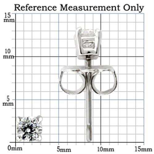 0W169 - Rhodium 925 Sterling Silver Earrings with AAA Grade CZ in Clear - Alamode - Flyclothing LLC