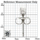 0W169 - Rhodium 925 Sterling Silver Earrings with AAA Grade CZ in Clear - Alamode - Flyclothing LLC