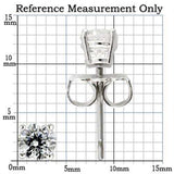 0W170 - Rhodium 925 Sterling Silver Earrings with AAA Grade CZ in Clear - Alamode - Flyclothing LLC