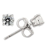 0W170 - Rhodium 925 Sterling Silver Earrings with AAA Grade CZ in Clear - Alamode - Flyclothing LLC