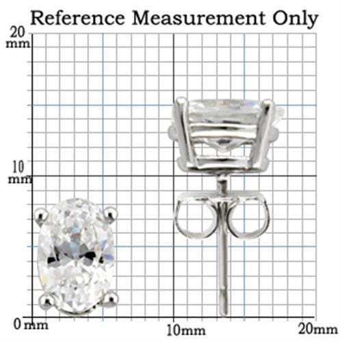 0W174 - Rhodium 925 Sterling Silver Earrings with AAA Grade CZ in Clear - Alamode - Flyclothing LLC