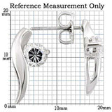 0W177 - Rhodium 925 Sterling Silver Earrings with AAA Grade CZ in Clear - Alamode - Flyclothing LLC