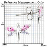 0W179 - Rhodium 925 Sterling Silver Earrings with AAA Grade CZ in Multi Color - Alamode - Flyclothing LLC