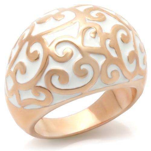 0W210 - Rose Gold Brass Ring with No Stone - Alamode - Flyclothing LLC