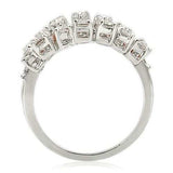0W241 - Rhodium Brass Ring with AAA Grade CZ in Clear - Alamode - Flyclothing LLC