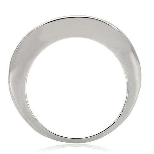 0W242 - Rhodium + Ruthenium Brass Ring with AAA Grade CZ in Jet - Alamode - Flyclothing LLC