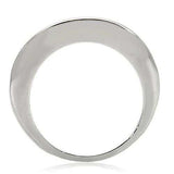 0W242 - Rhodium + Ruthenium Brass Ring with AAA Grade CZ in Jet - Alamode - Flyclothing LLC