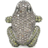 0W284 - Ruthenium Brass Ring with AAA Grade CZ in Multi Color - Alamode - Flyclothing LLC