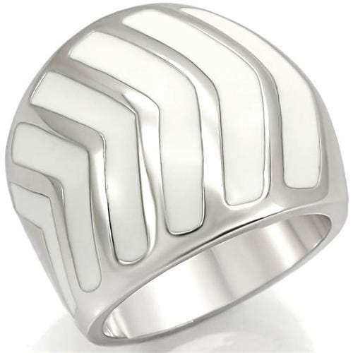 0W310 - Rhodium Brass Ring with No Stone - Alamode - Flyclothing LLC