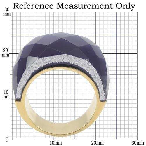 0W366 - Gold Brass Ring with Semi-Precious Cat Eye in Montana - Alamode - Flyclothing LLC