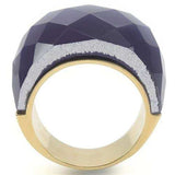 0W366 - Gold Brass Ring with Semi-Precious Cat Eye in Montana - Alamode - Flyclothing LLC
