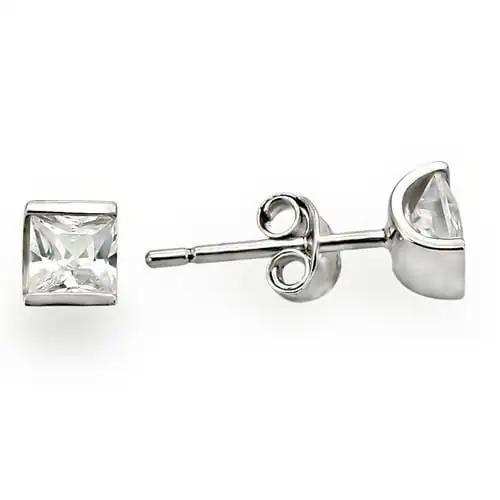 0W388 - Rhodium 925 Sterling Silver Earrings with AAA Grade CZ in Clear - Alamode - Flyclothing LLC