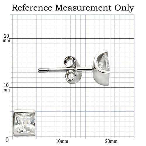 0W388 - Rhodium 925 Sterling Silver Earrings with AAA Grade CZ in Clear - Alamode - Flyclothing LLC