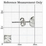 0W388 - Rhodium 925 Sterling Silver Earrings with AAA Grade CZ in Clear - Alamode - Flyclothing LLC