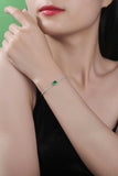 1 Carat Lab-Grown Emerald Bracelet - Trendsi - Flyclothing LLC
