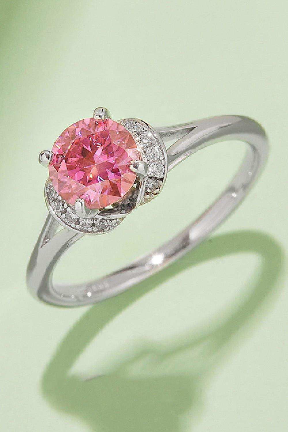 1 Carat Moissanite 4-Prong 925 Sterling Silver Ring - Trendsi - Flyclothing LLC