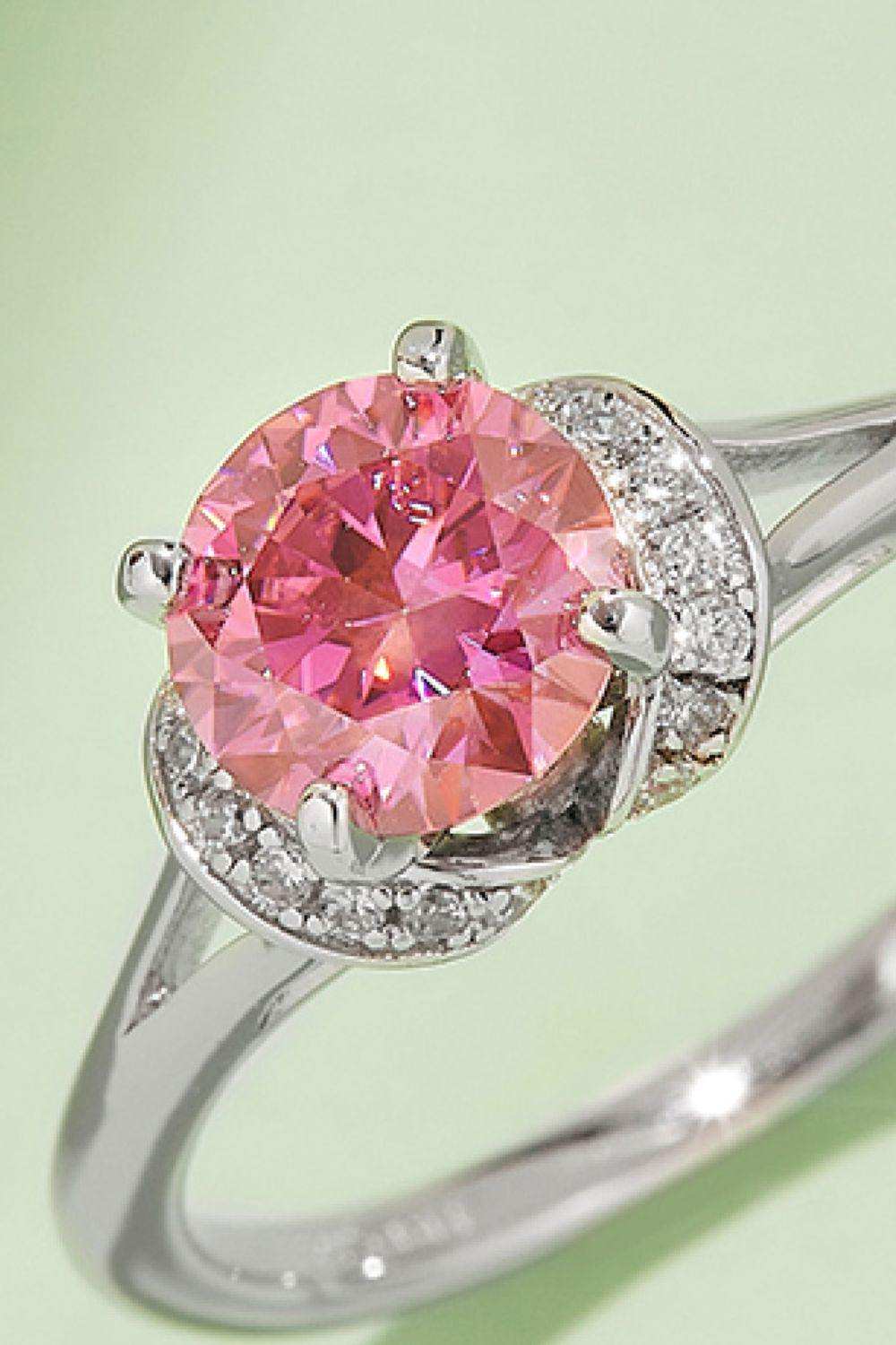 1 Carat Moissanite 4-Prong 925 Sterling Silver Ring - Trendsi - Flyclothing LLC