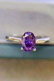 1 Carat Moissanite 4-Prong Solitaire Ring - Trendsi - Flyclothing LLC