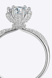 1 Carat Moissanite 6-Prong Ring - Trendsi - Flyclothing LLC