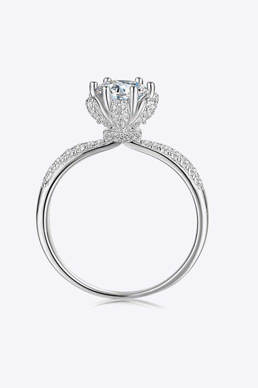 1 Carat Moissanite 6-Prong Ring - Trendsi - Flyclothing LLC