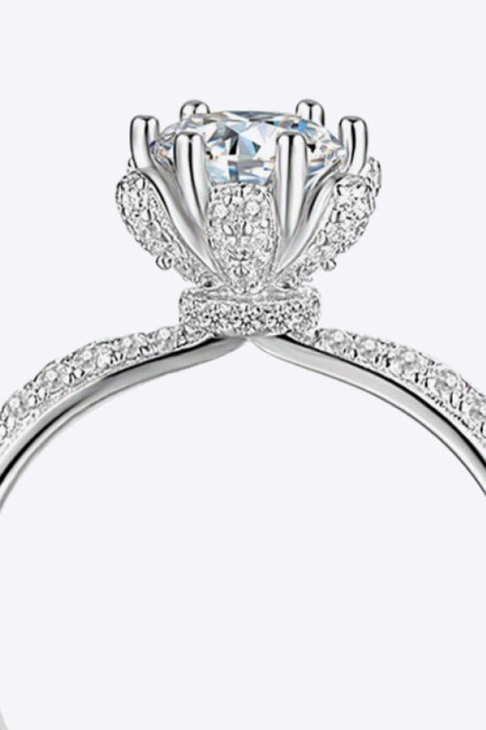 1 Carat Moissanite 6-Prong Ring - Trendsi - Flyclothing LLC