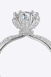 1 Carat Moissanite 6-Prong Ring - Trendsi - Flyclothing LLC