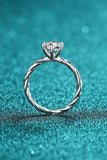 1 Carat Moissanite 6-Prong Twisted Ring - Trendsi - Flyclothing LLC