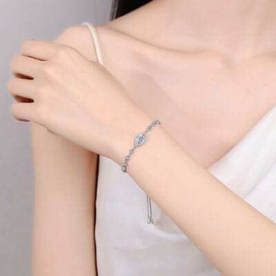 1 Carat Moissanite 925 Sterling Silver Bracelet - Trendsi - Flyclothing LLC