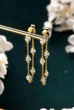 1 Carat Moissanite 925 Sterling Silver Chain Earrings - Trendsi - Flyclothing LLC