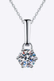 1 Carat Moissanite 925 Sterling Silver Chain-Link Necklace - Trendsi - Flyclothing LLC