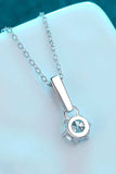 1 Carat Moissanite 925 Sterling Silver Chain-Link Necklace - Trendsi - Flyclothing LLC