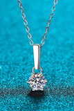 1 Carat Moissanite 925 Sterling Silver Chain-Link Necklace - Trendsi - Flyclothing LLC
