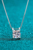 1 Carat Moissanite 925 Sterling Silver Chain Necklace - Trendsi - Flyclothing LLC
