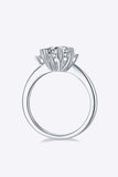 1 Carat Moissanite 925 Sterling Silver Cluster Ring - Trendsi - Flyclothing LLC
