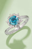1 Carat Moissanite 925 Sterling Silver Cluster Ring - Trendsi - Flyclothing LLC