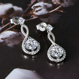 1 Carat Moissanite 925 Sterling Silver Earrings - Trendsi - Flyclothing LLC