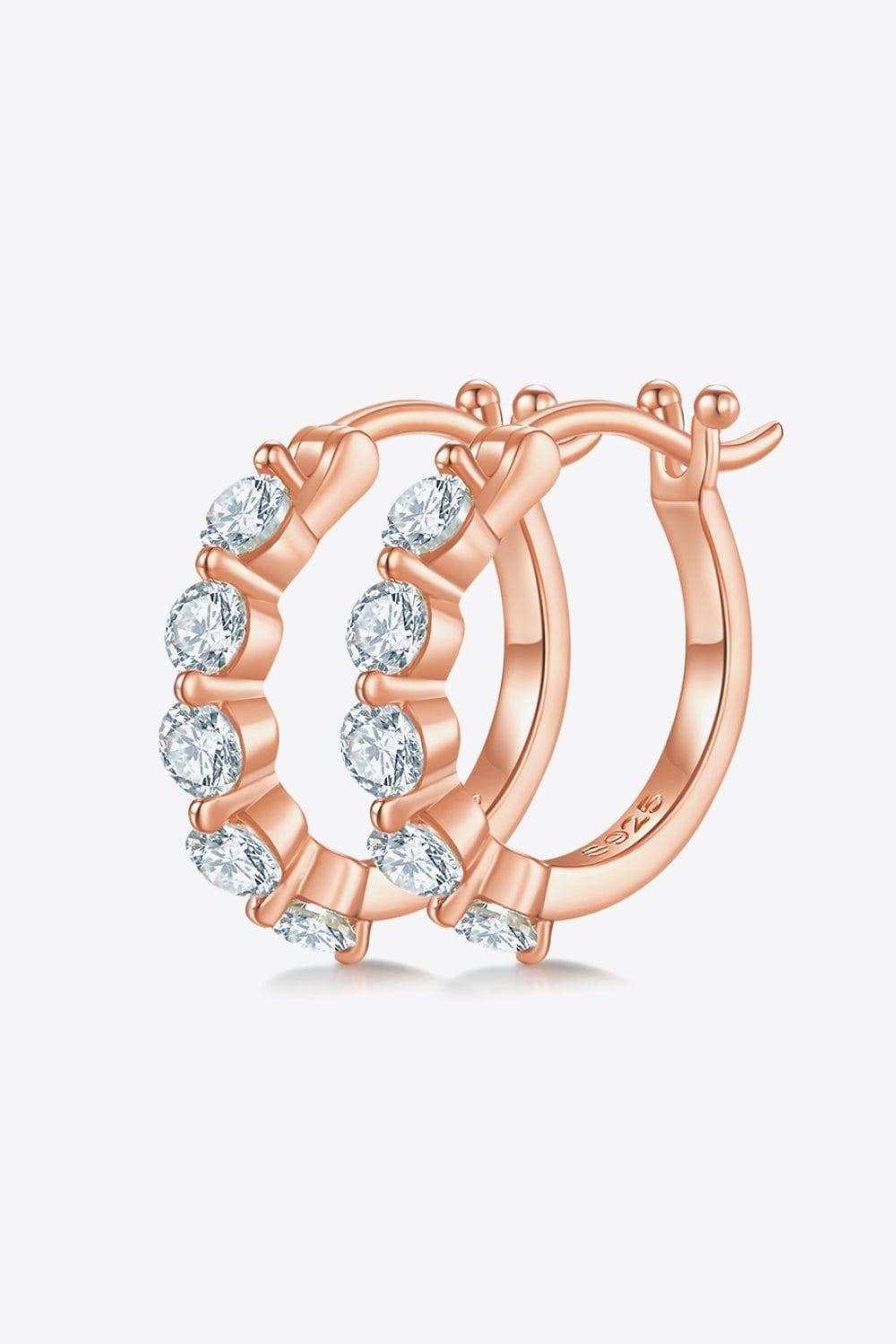 1 Carat Moissanite 925 Sterling Silver Earrings - Trendsi - Flyclothing LLC